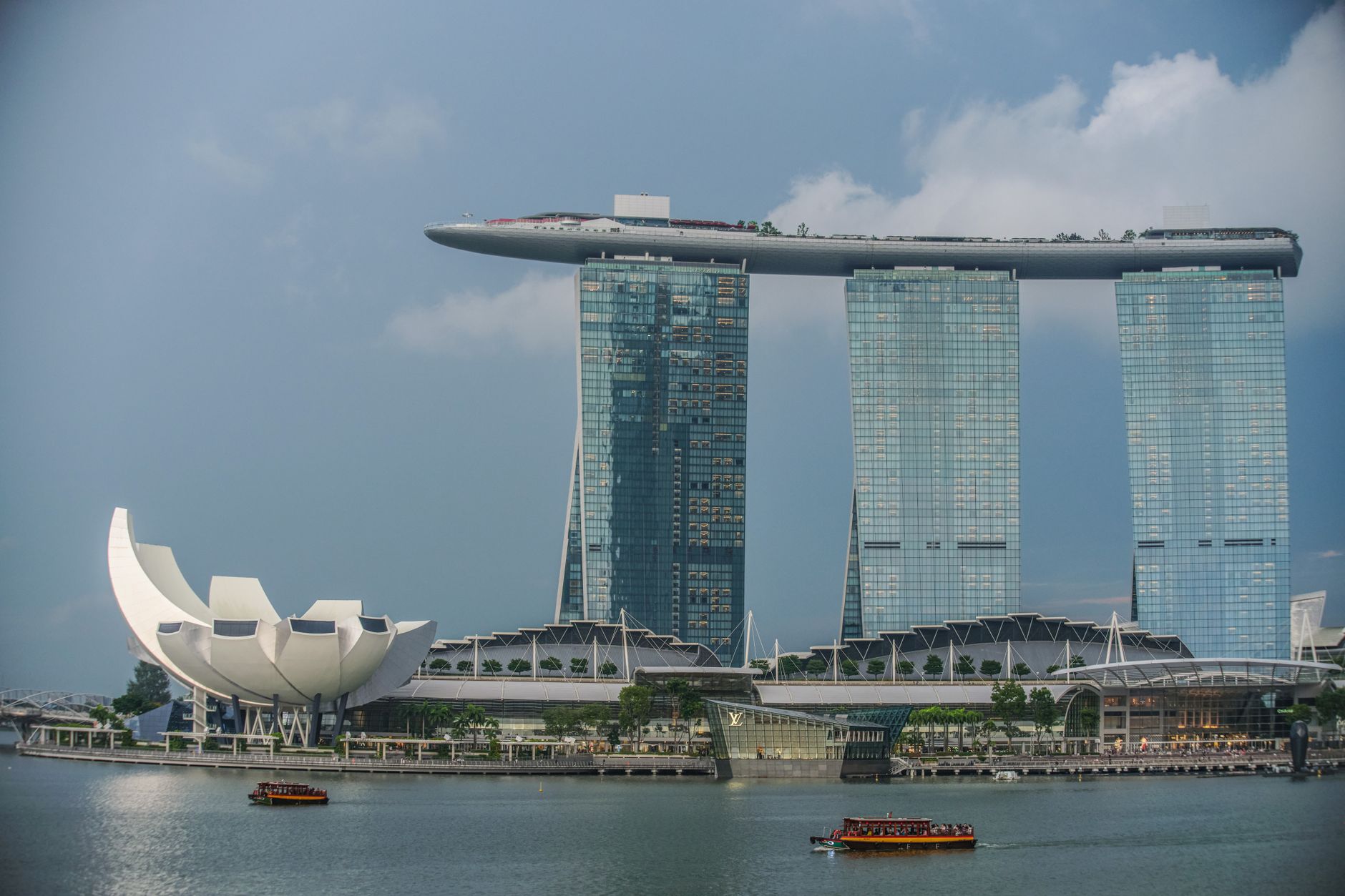 Marina Bay Sands hotel and waterfront in Singapore