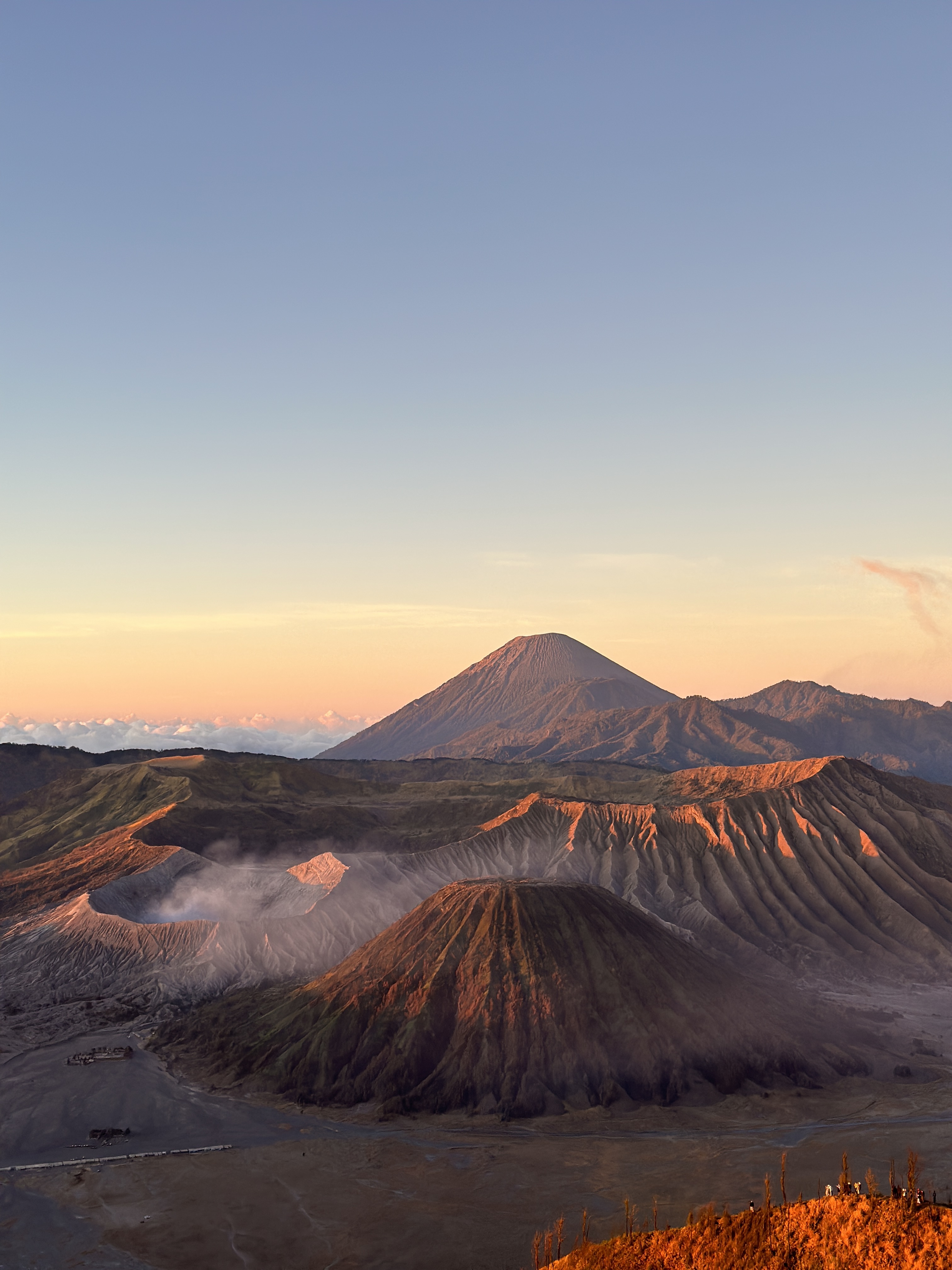 Sunrise over Mount Bromo and the Tengger caldera in East Java Indonesia
