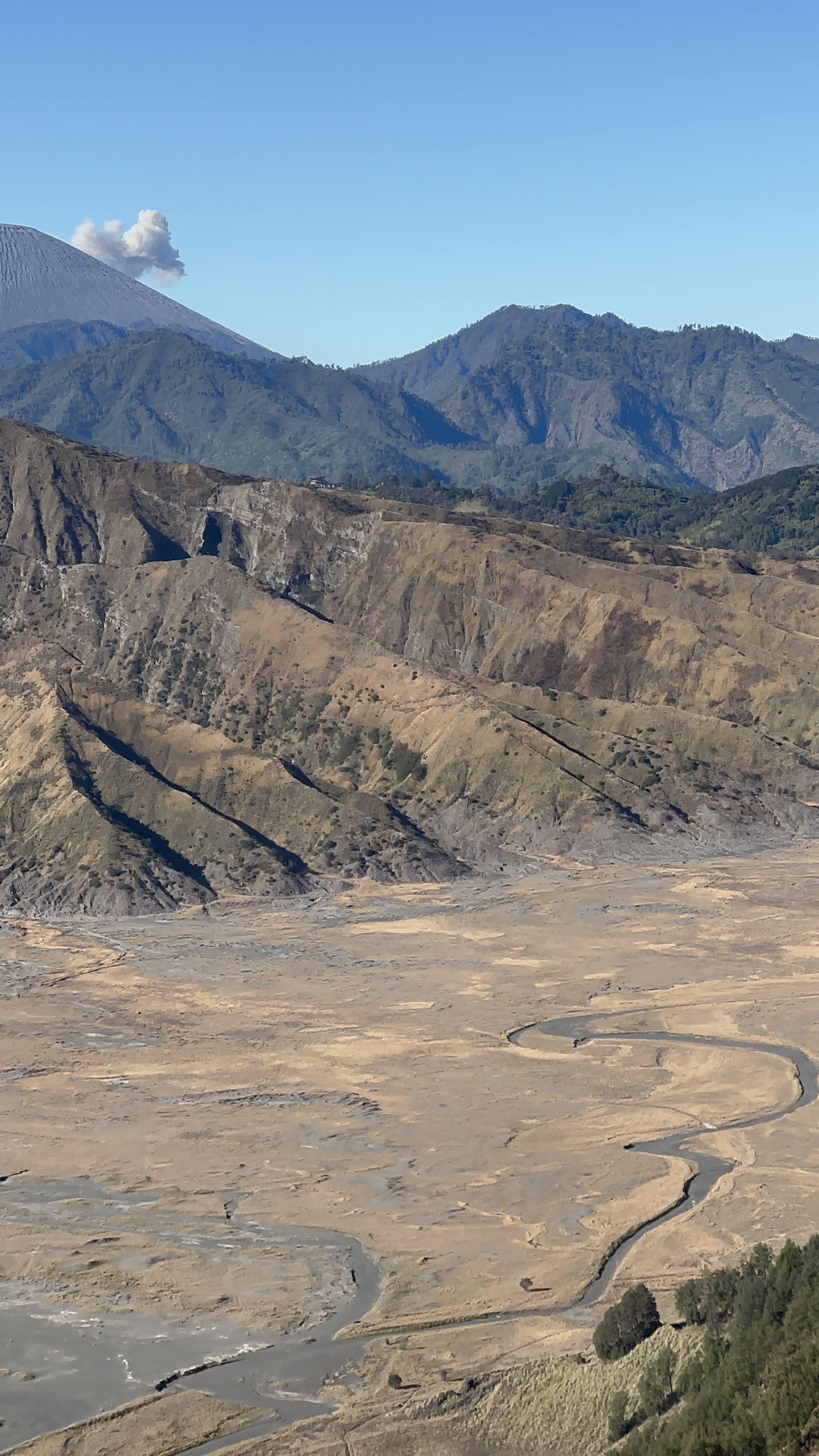 Volcanic landscape and Sea of Sand around Mount Bromo Indonesia
