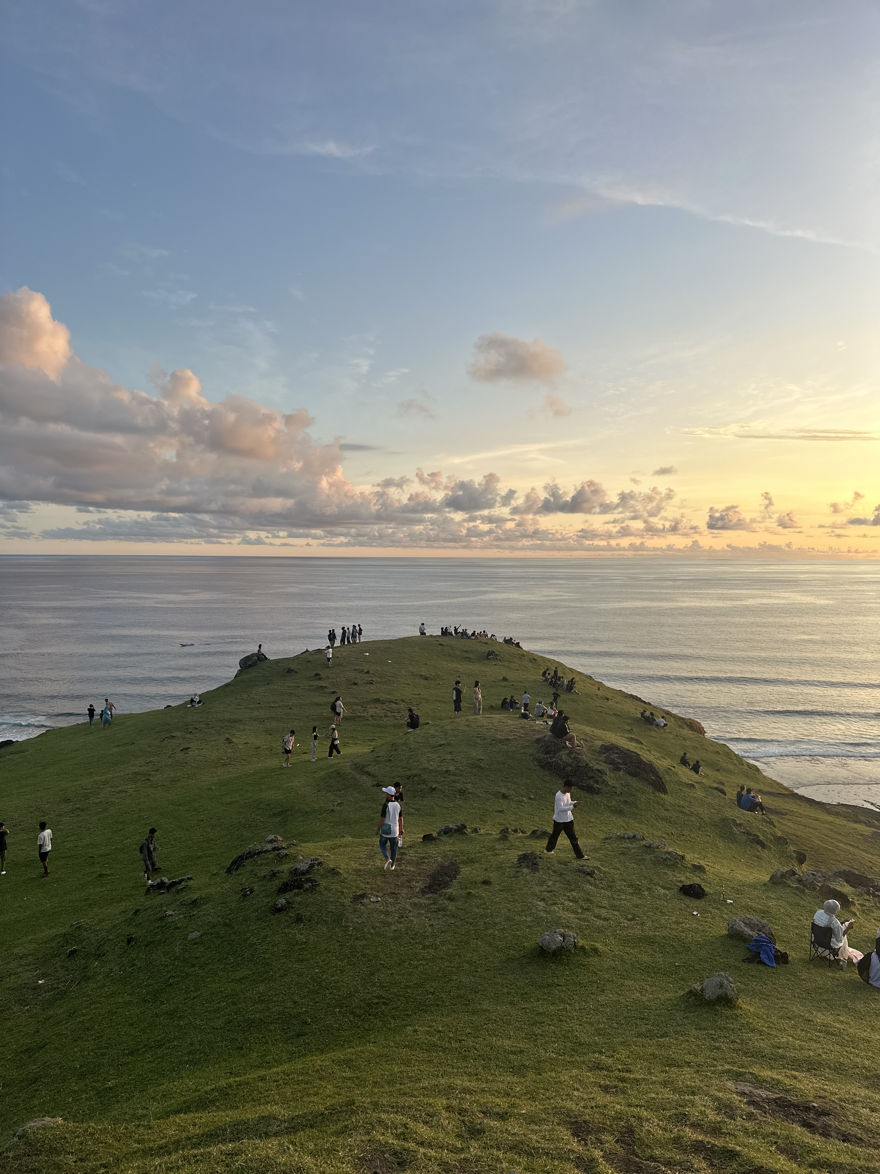 Merese Hill sunset viewpoint in South Lombok overlooking Tanjung Aan and the coastline