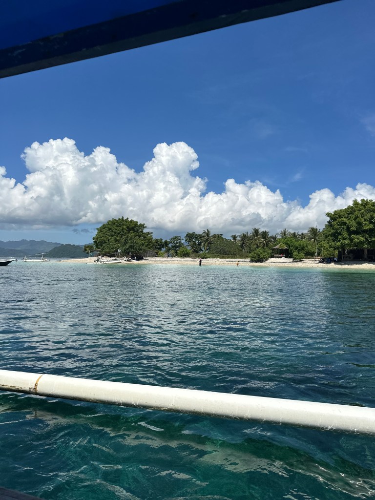 Turquoise water and quiet beach in the Southwest Gili Islands near Lombok