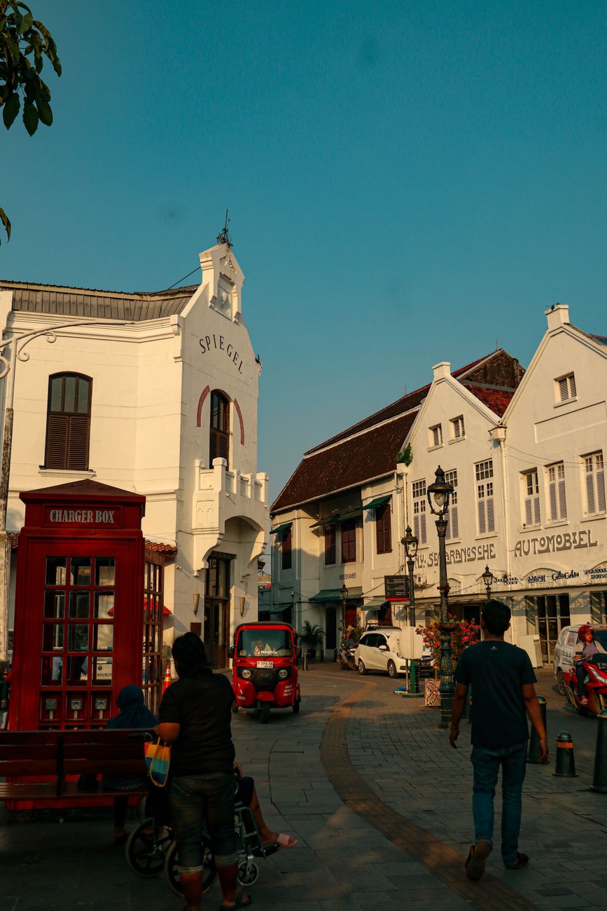 Semarang city centre at sunset. 