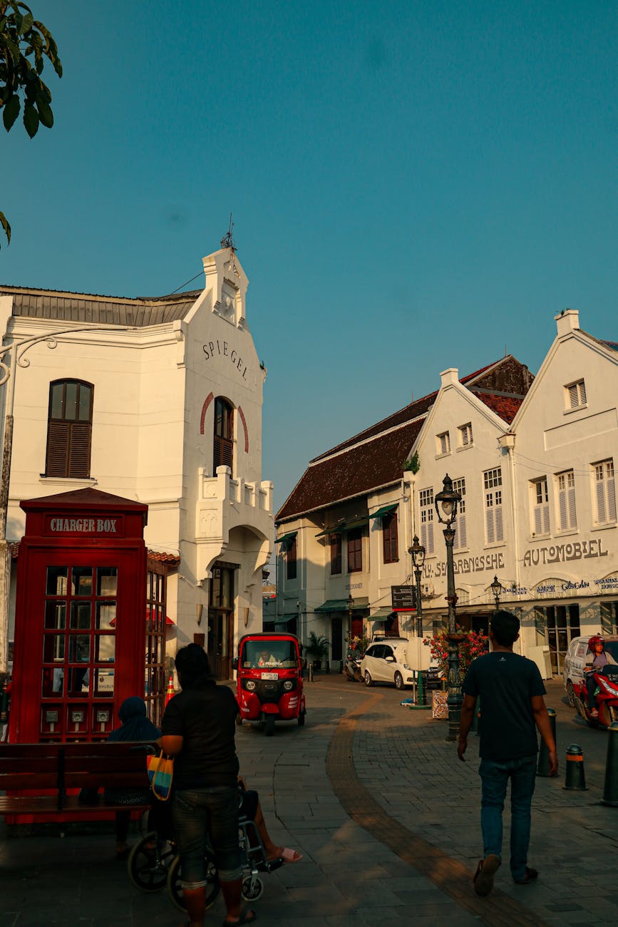 Old town city area of Surabaya. 