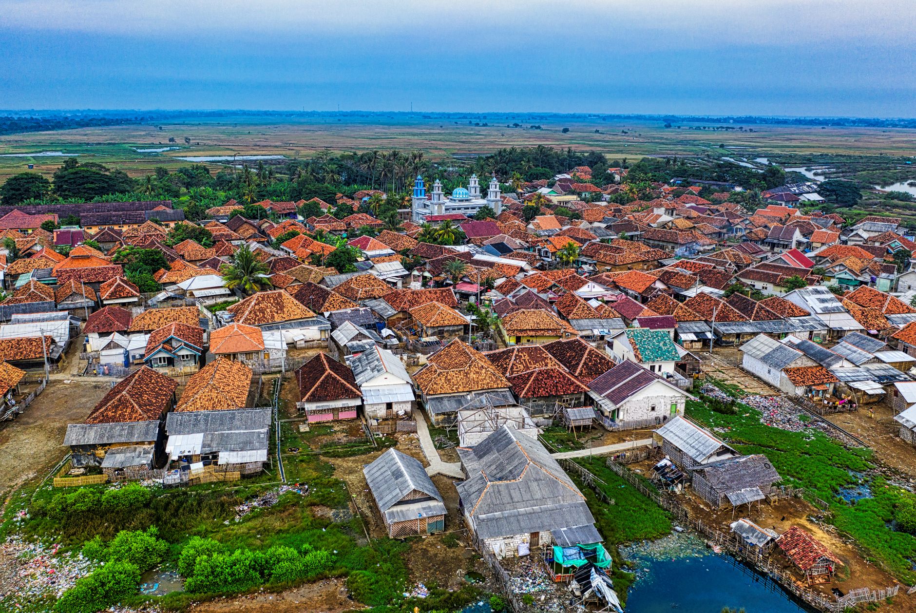 Waingapu city area and local streets in East Sumba
