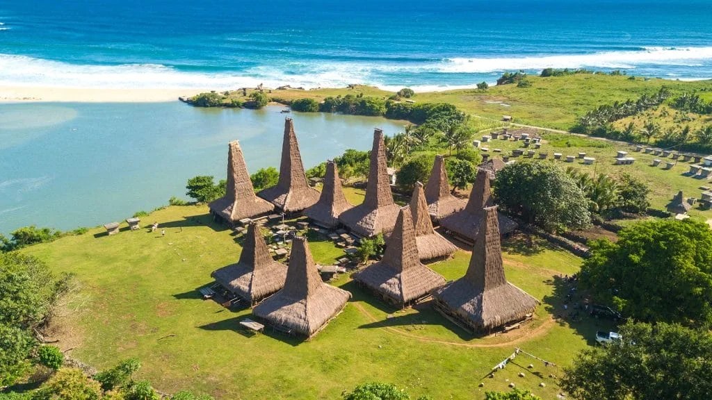 Tall traditional houses at Ratenggaro Village in West Sumba