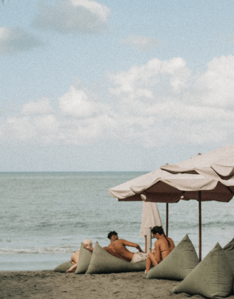 Beachfront lunch spot at Times Warung in Canggu, Bali