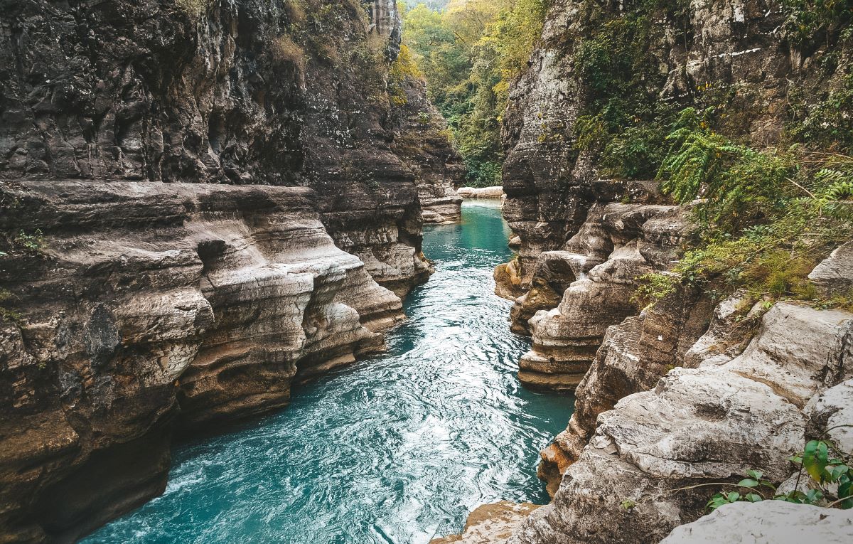 AERIAL VIEW OF Tanggedu Waterfall IN Sumba.