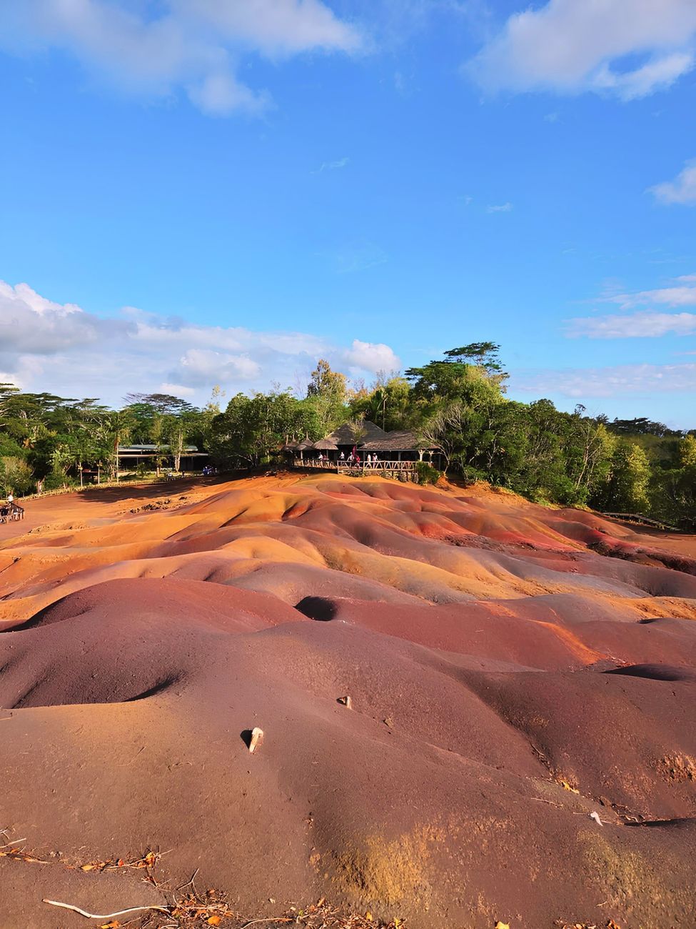 The famous Seven Coloured Earth sand dunes in Chamarel, Mauritius.