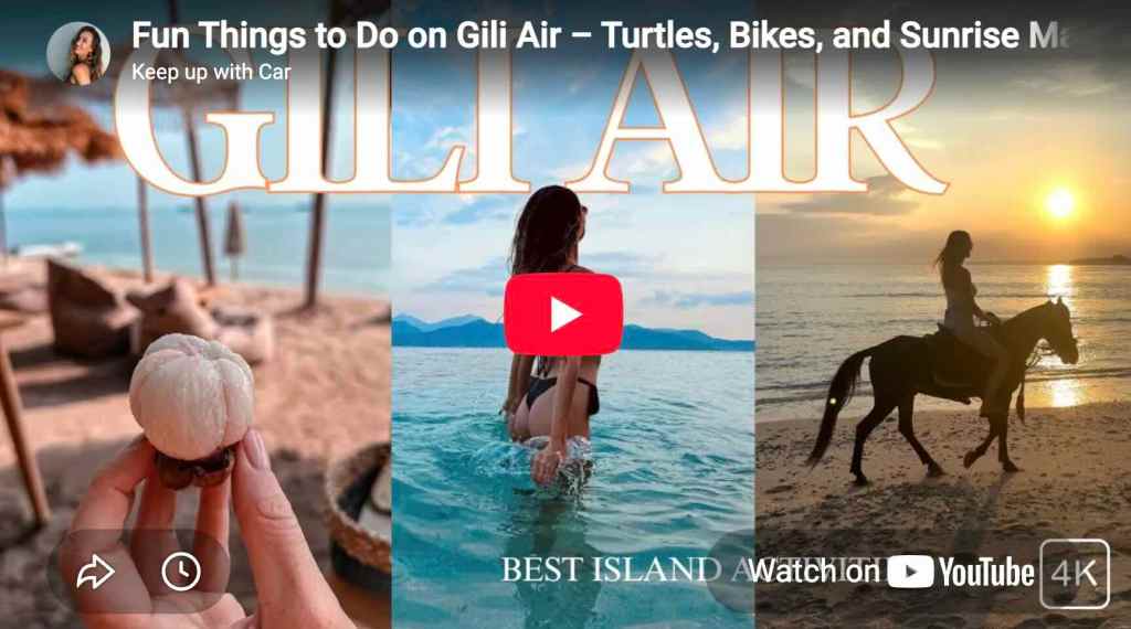 Gili Air travel vlog exploring beaches, snorkeling, sunsets and island life near Lombok