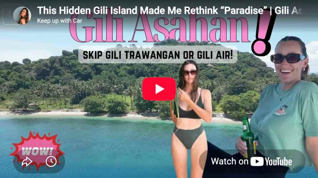 Gili Asahan travel vlog exploring quiet beaches, snorkeling and the Southwest Gili Islands near Lombok