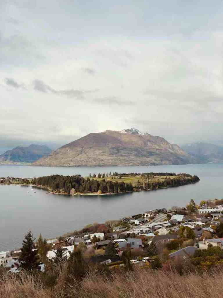 Views over Queenstown and Lake Wakatipu during our 10-day road trip through New Zealand’s South Island.